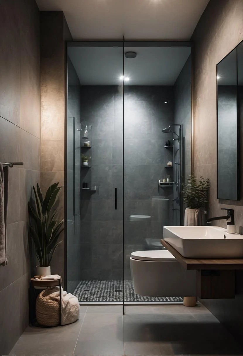 Use a Mirrored Shower Door to Enhance Space in Your Small Bathroom Shower