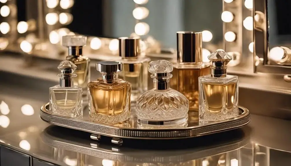 Display Perfume Bottles on A Vanity