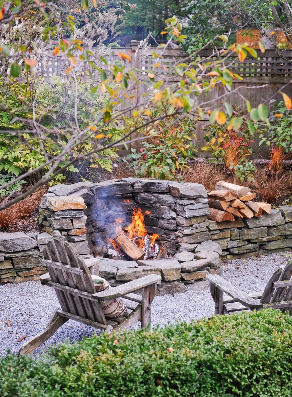 Secluded Stone Fire Pit