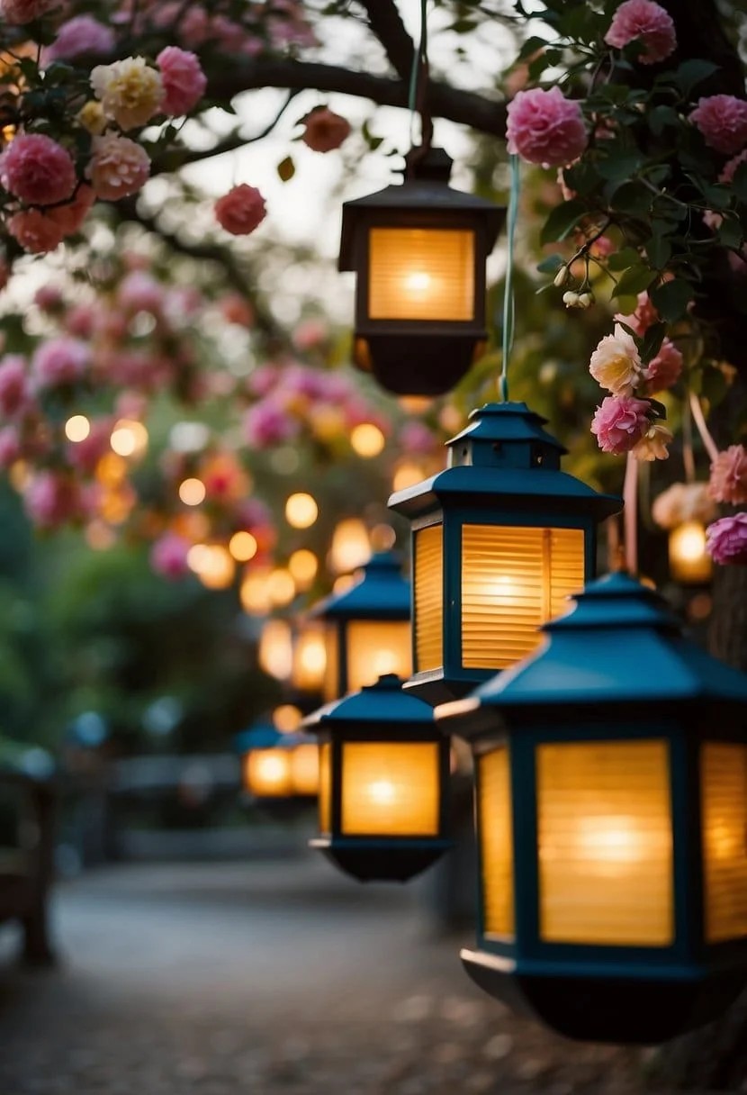 Whimsical Wedding Lantern Arrangements