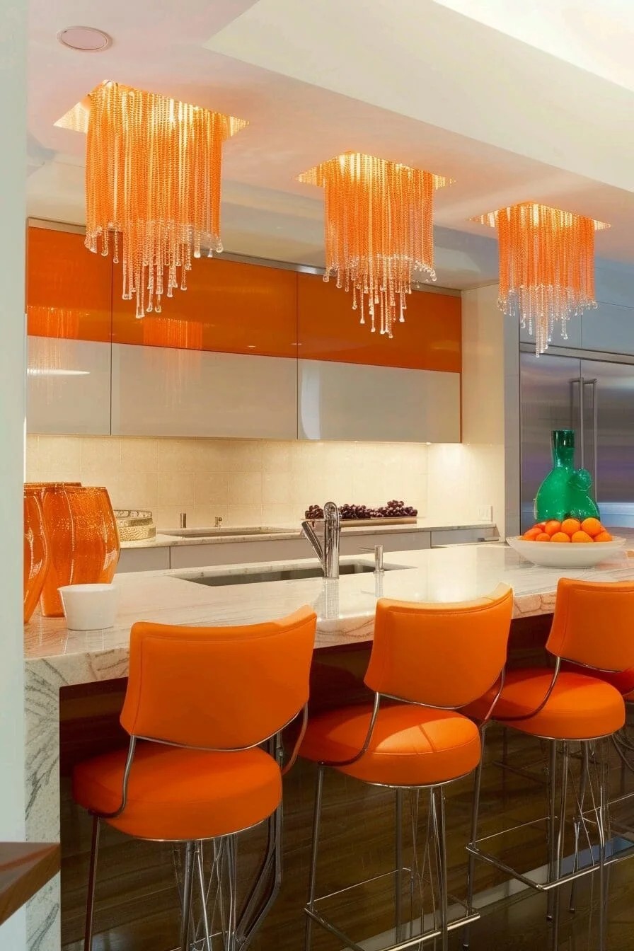 Orange Bar Stools