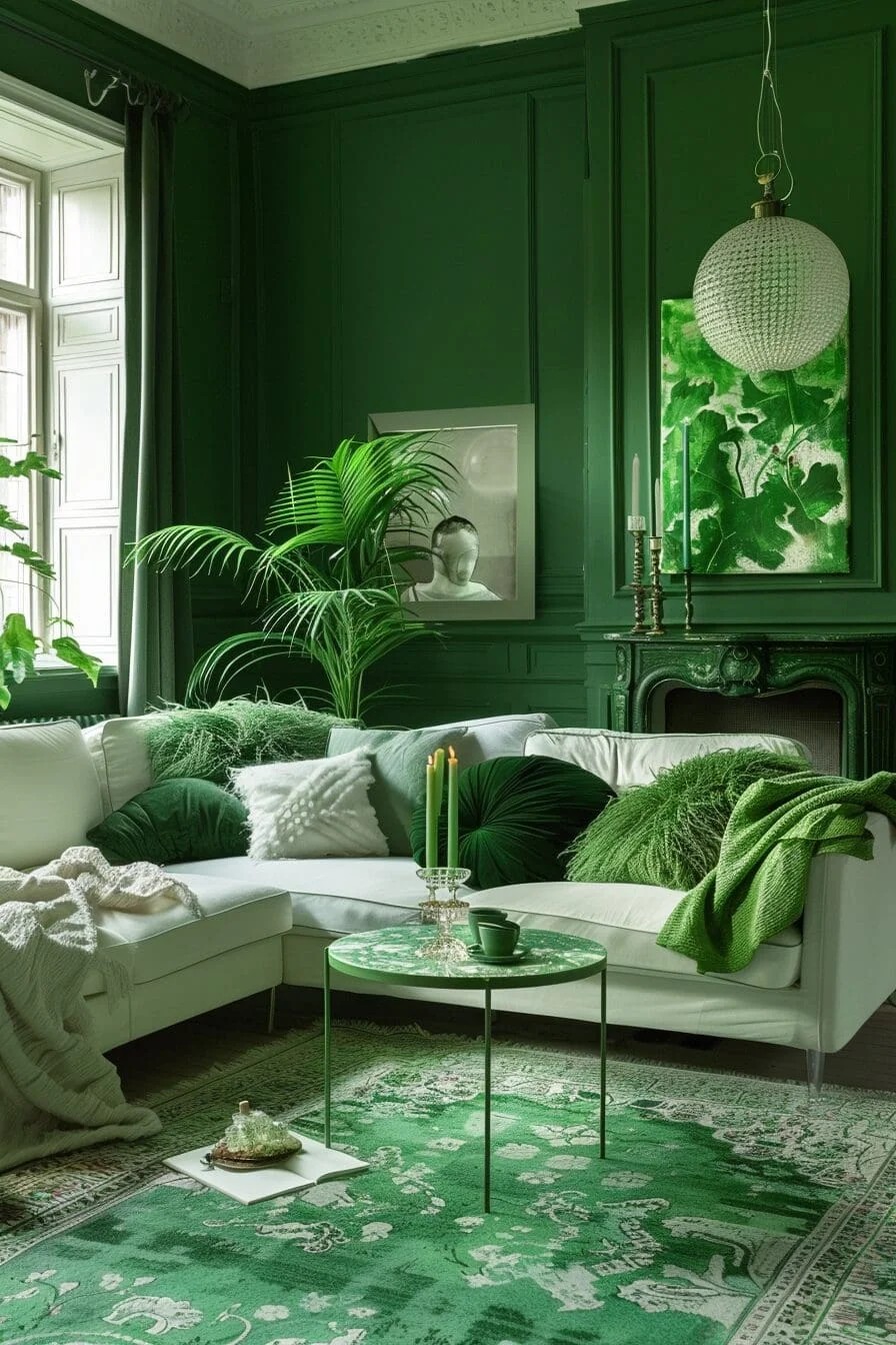 Green and White Color Scheme