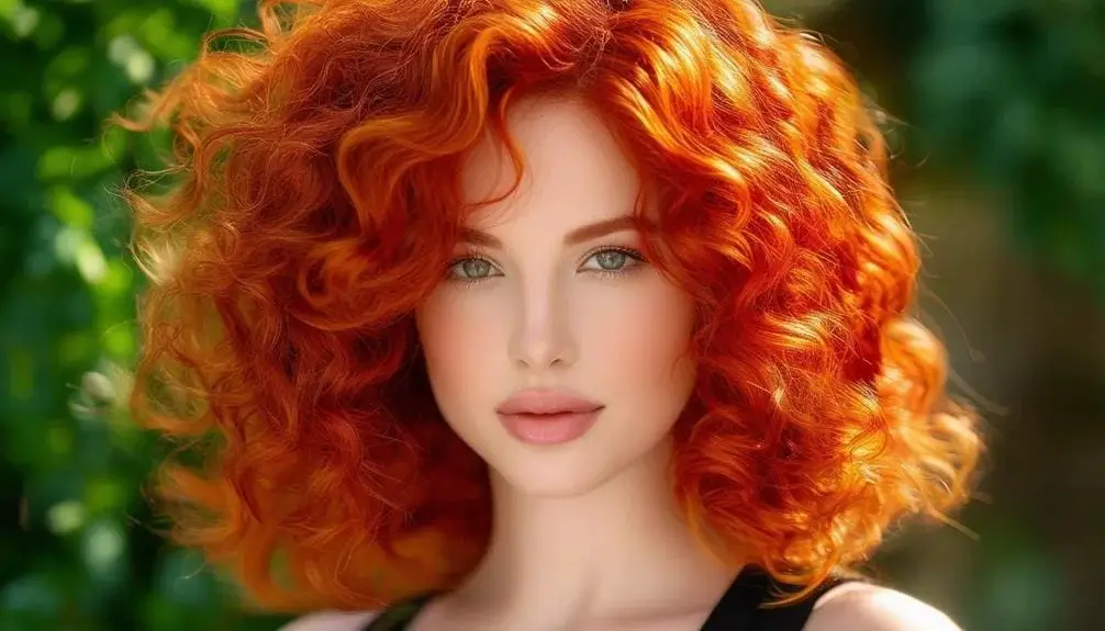 Bright Red Curly Hair