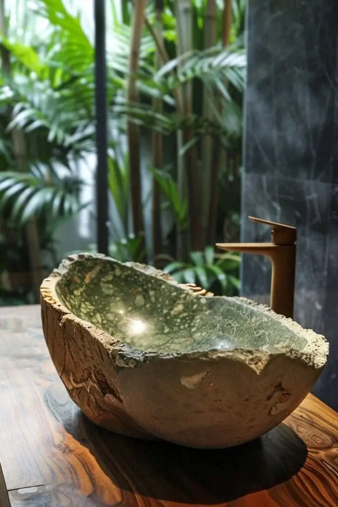 Green Stone Vessel Sink