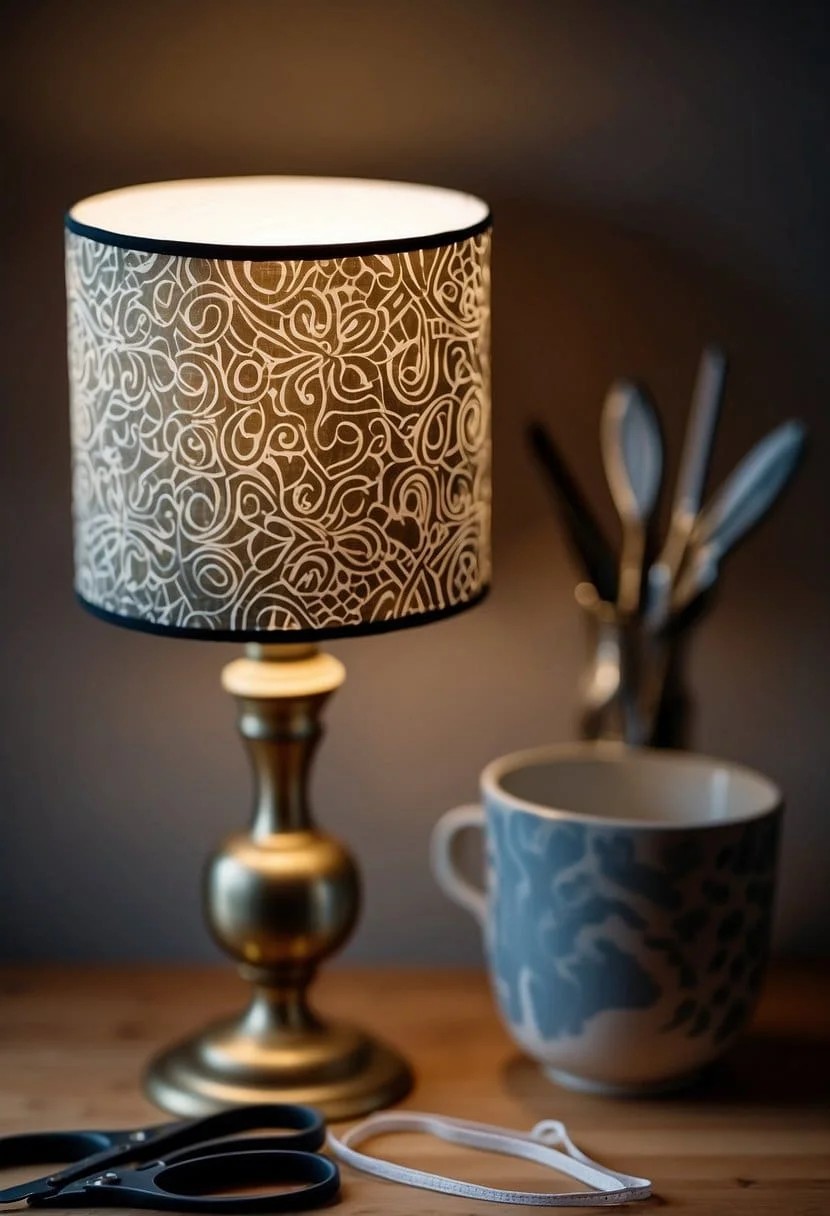 Contact Paper to Update Plain Lampshades