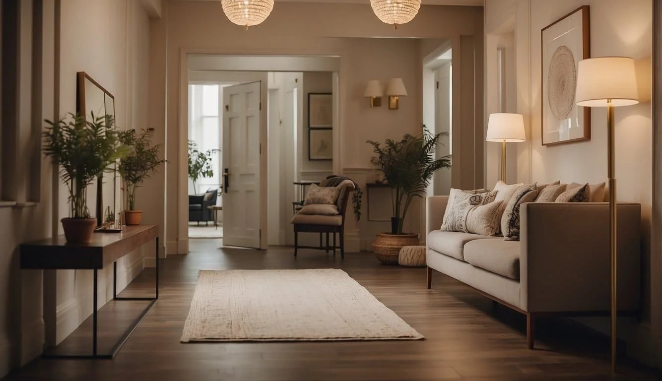 Mix and Match Textiles for a Cozy Hallway Ambience