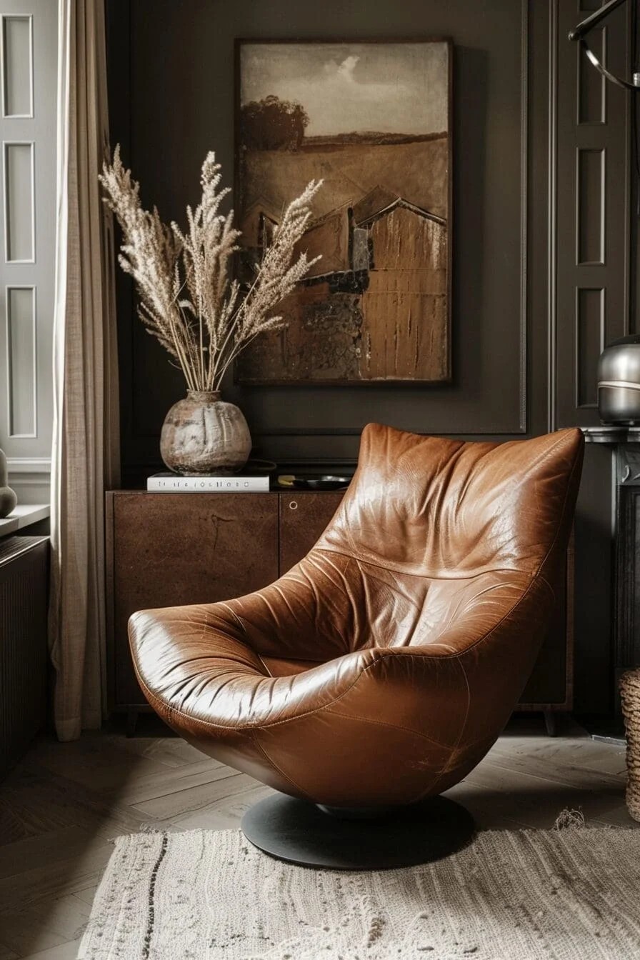 Leather Armchair Accent