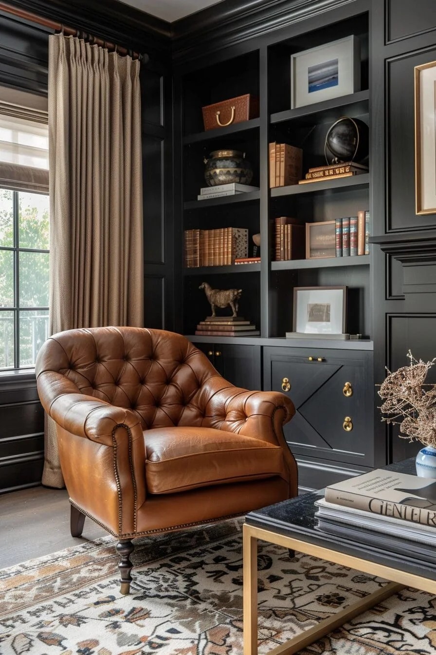 Leather Armchair Accent