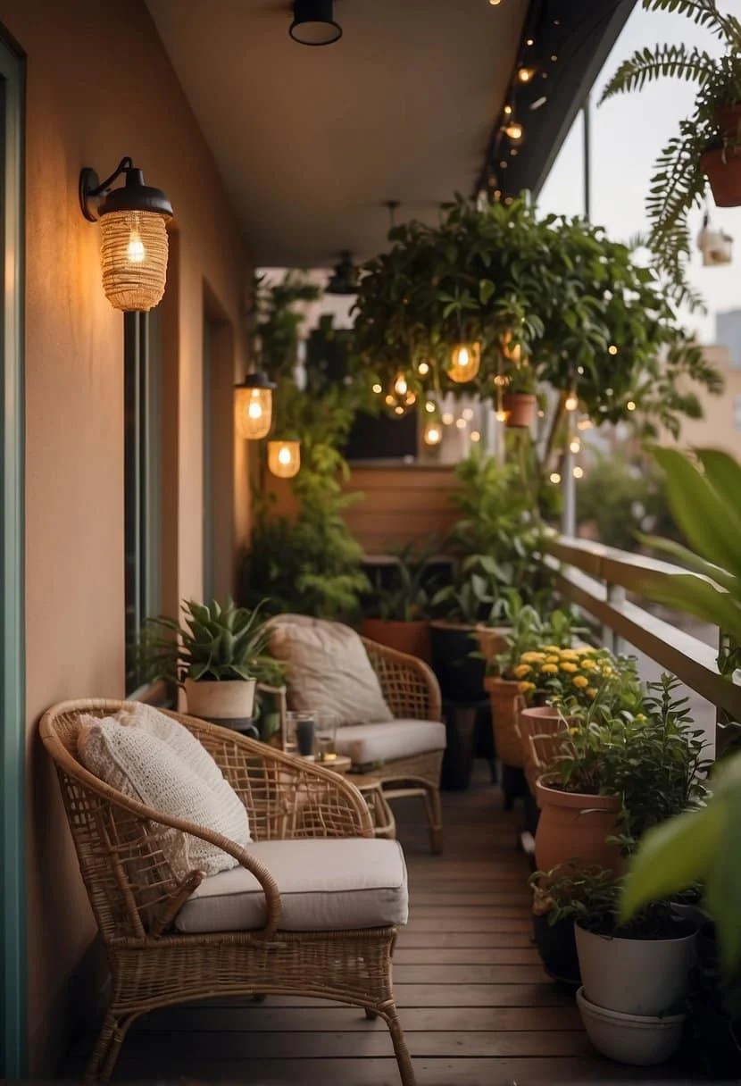 Install Decorative Lighting for an Enchanting Balcony