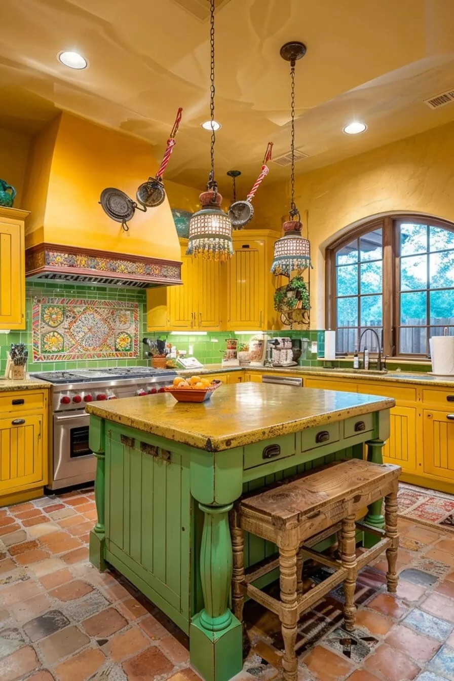 Earthy Yellow and Green Color Scheme