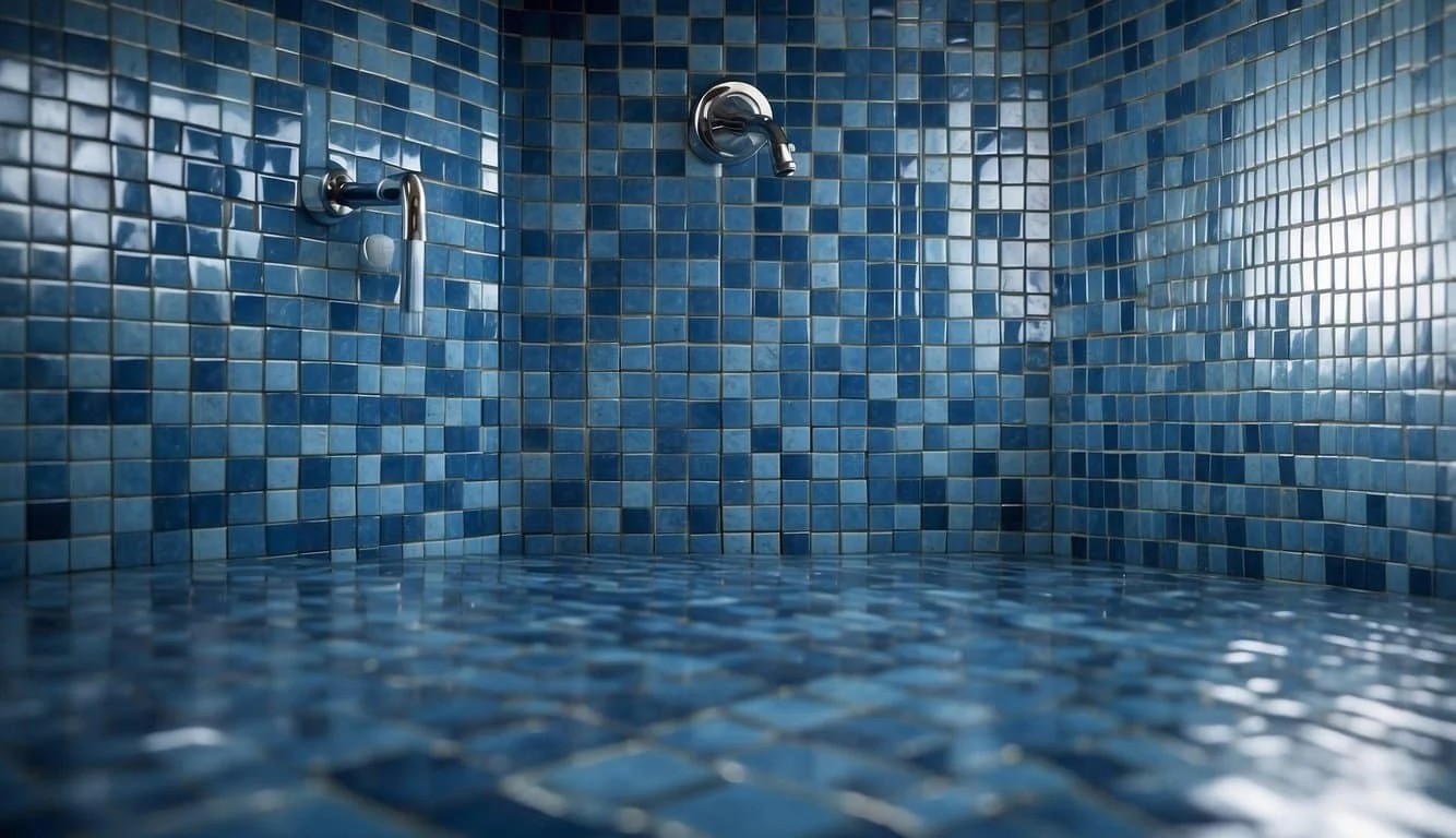 Blue Mosaic Shower Tiles