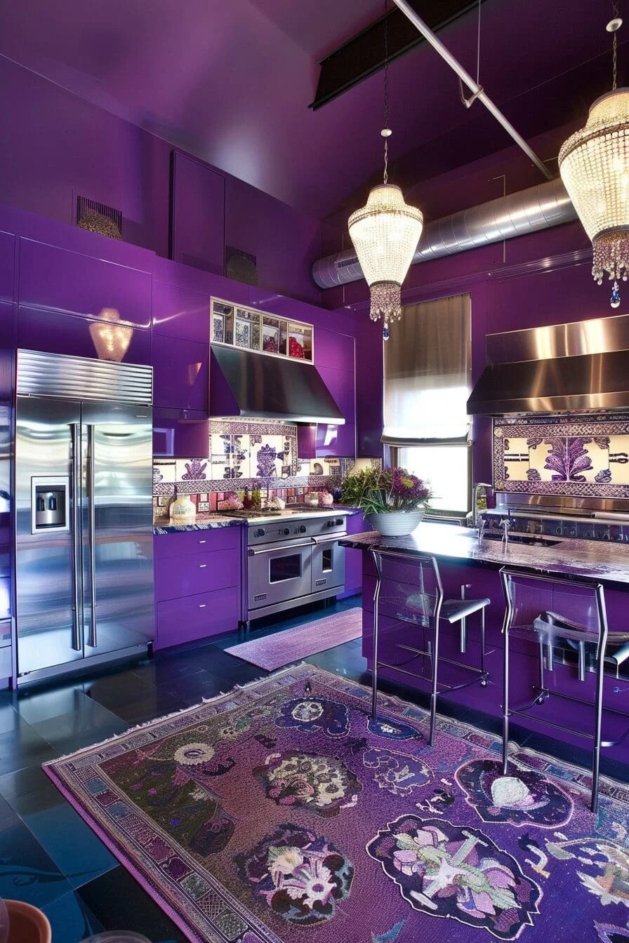 Purple Kitchen Rug