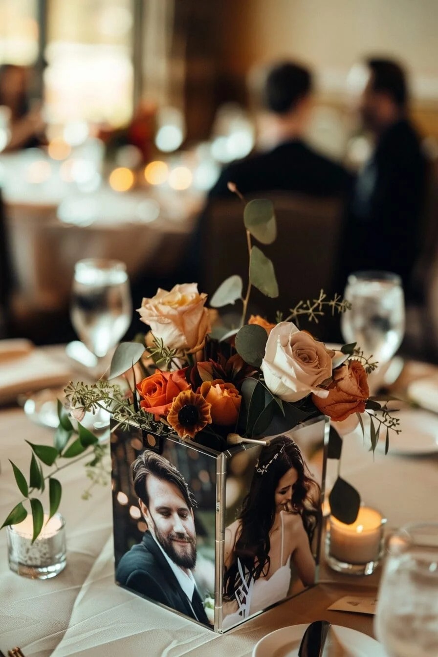 Personalized Photo Cube Centerpiece