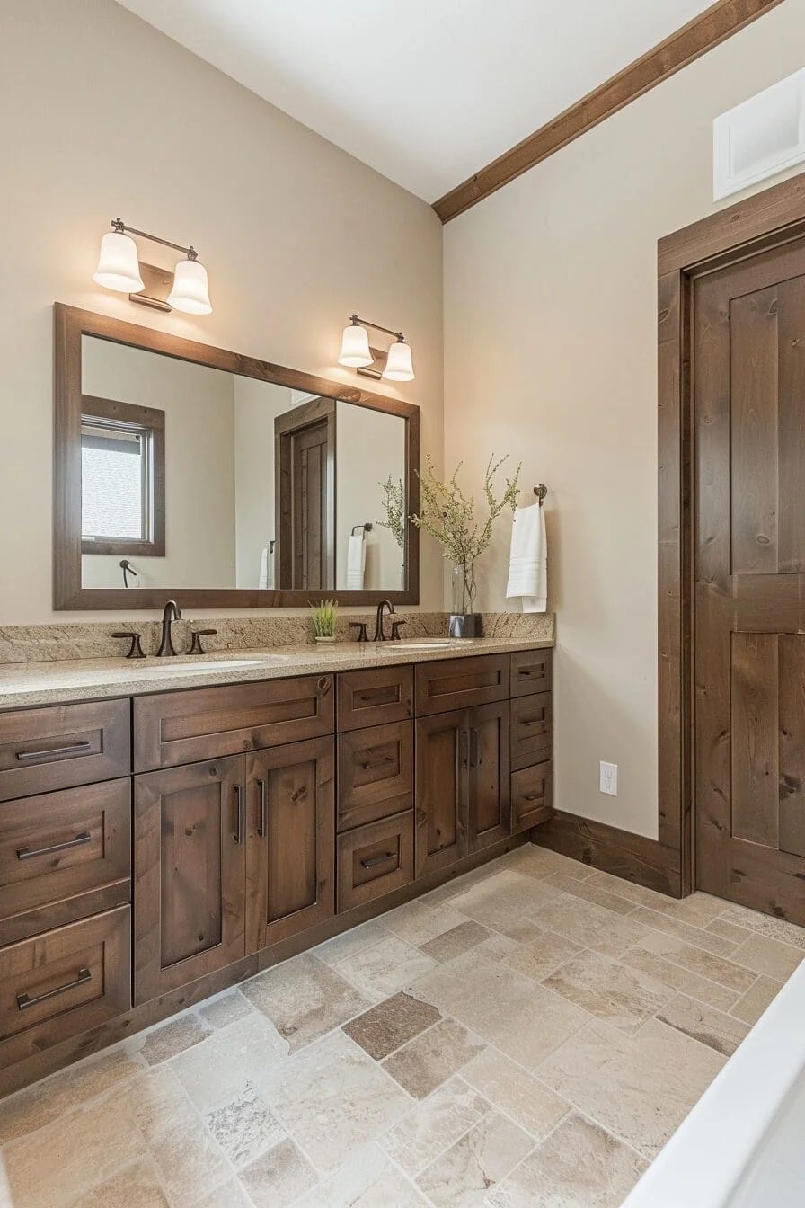 Walnut-Colored Vanity