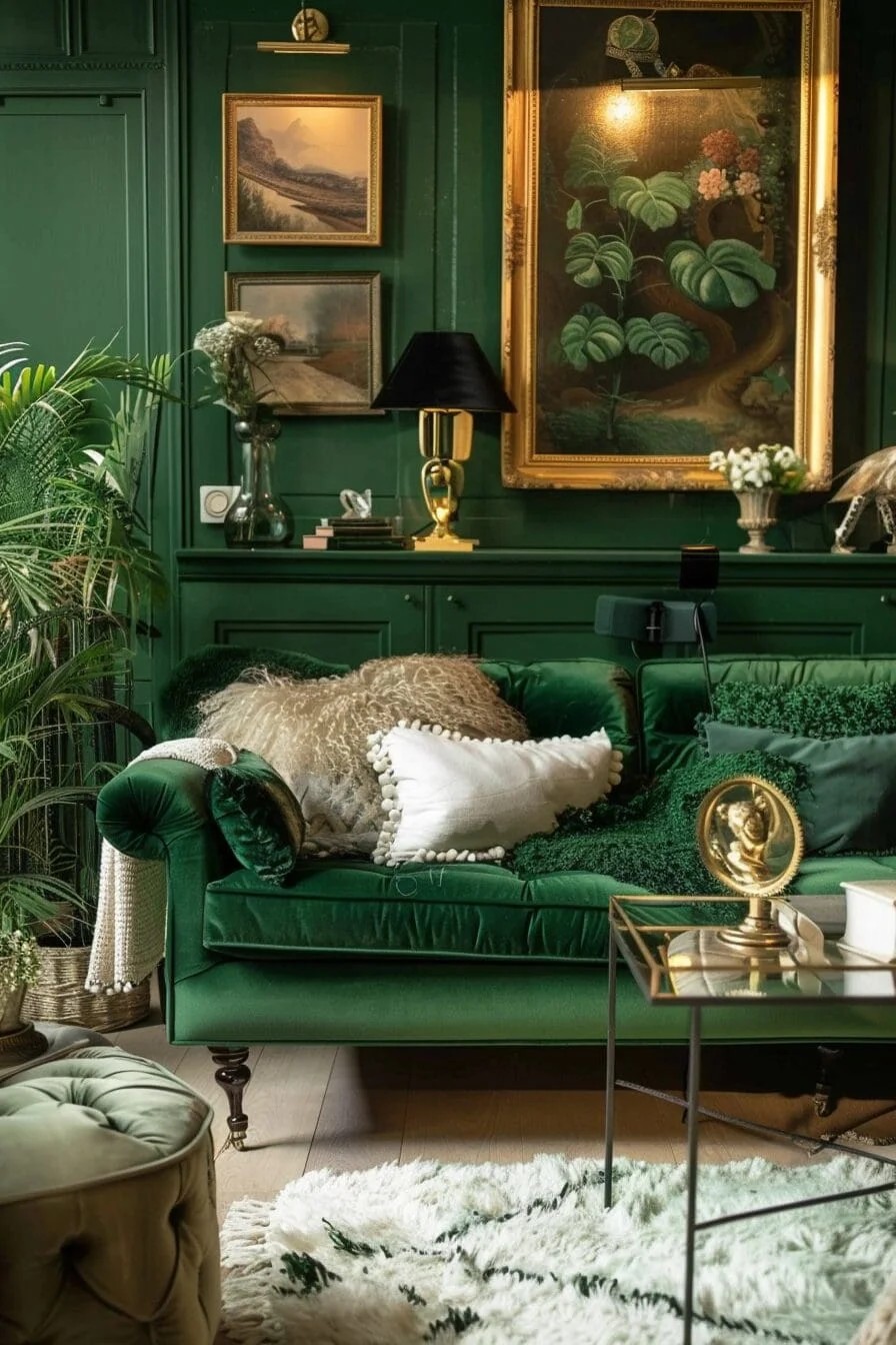 Green and Gold Decor