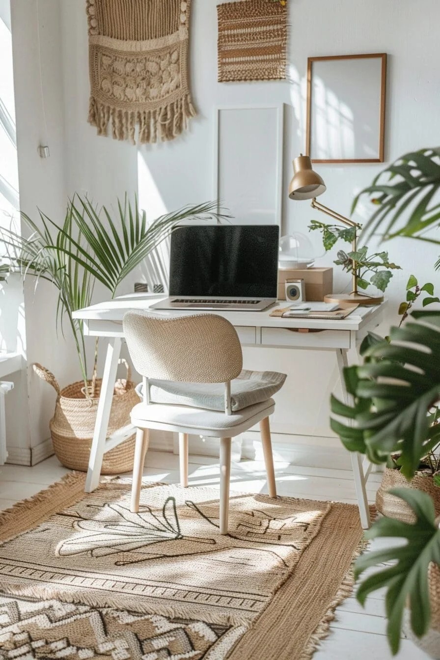 Light and Airy Home Office Setup