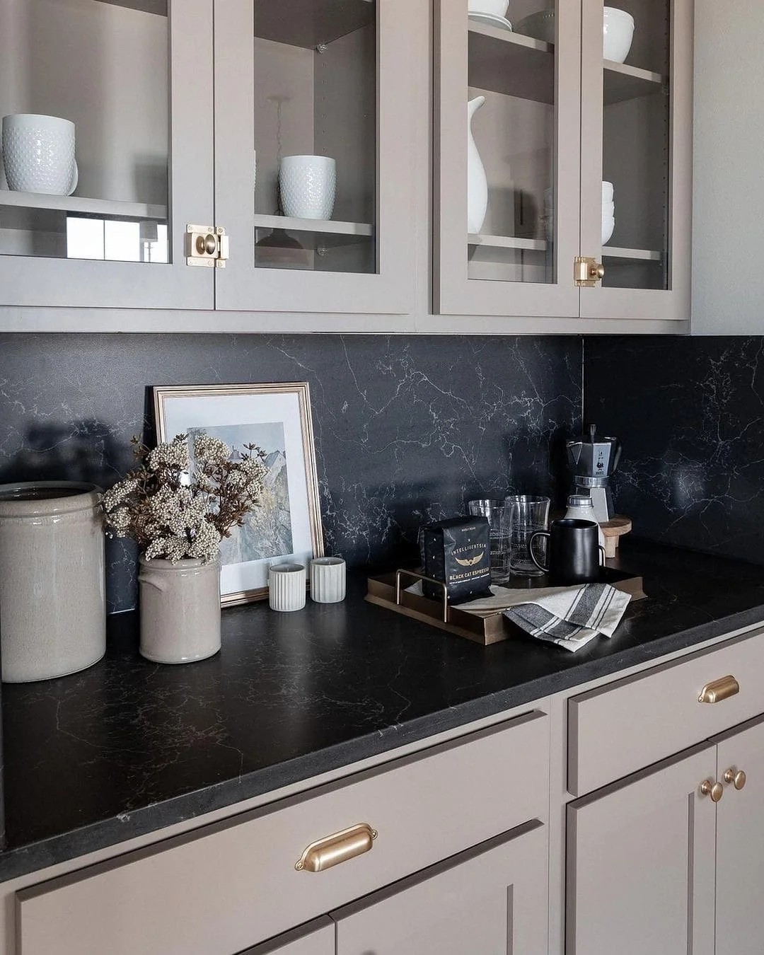 Traditional Black Kitchen