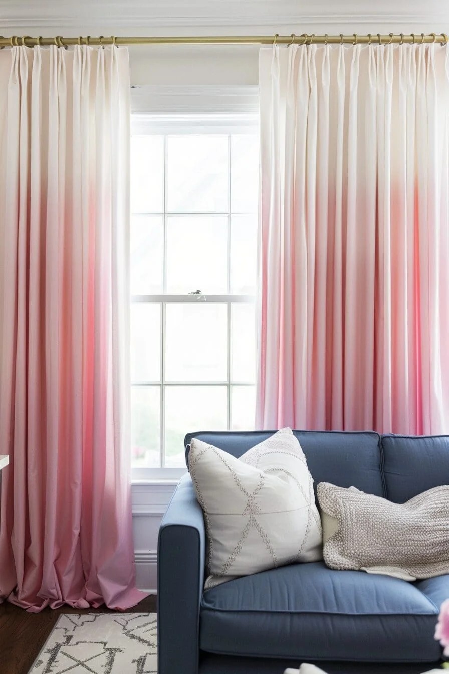 Pink Ombre Curtains