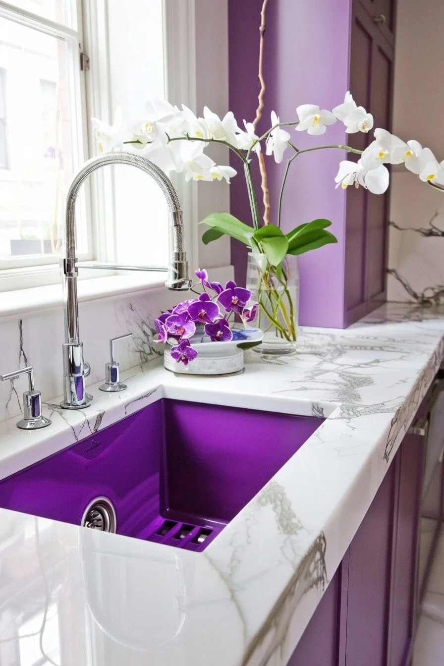 Purple Sink Accents